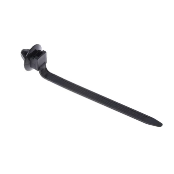 

50 Pcs Nylon Black Car Cable Strap Push Mount Wire Tie Retainer Clip Clamp T8WF