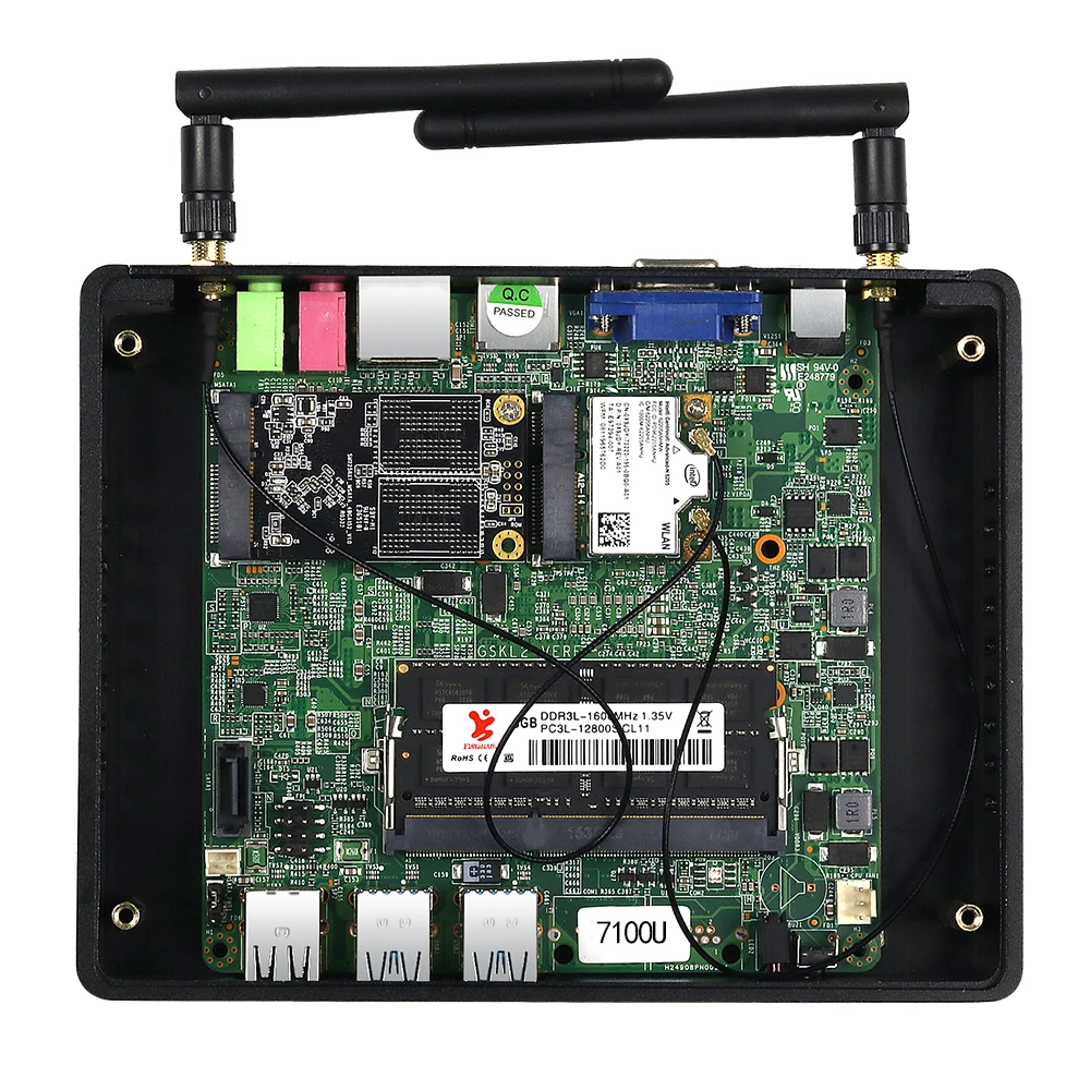 Дешевый мини ПК Windows 10 Core i5 4200Y i3 7100U Мини компьютер Celeron 2955U Barebone компьютер DDR3L HTPC minipc HDMI VGA