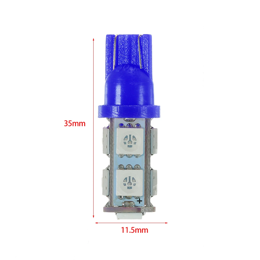 KKMOON, 50 шт в наборе, T10 194 168 9SMD-5050 W5W СВЕТОДИОДНЫЙ Свет источника красного света супер яркий автомобильный габаритный задний фонарь лампы
