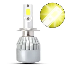 ^#Cheap 1 Piece COB Car Headlight Bulb LED C6 H1 H3 H7 9005 9006 3000K 4000LM 36W Aviation Aluminum Bright Gold Yellow Light Lamp C6 LED ^#Cheap 1 Piece COB Car Headlight Bulb LED C6 H1 H3 H7 9005 9006 3000K 4000LM 36W Aviation Aluminum Bright Gold Yellow Light Lamp C6 LED