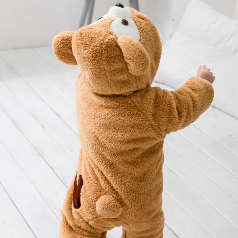 Brown Bear Детский комбинезон с животными; MODIS; кот; медведь; слон; Кролик; Одежда для маленьких девочек; фланелевый Комбинезон для маленьких мальчиков; теплая верхняя одежда - Цвет: Brown Bear