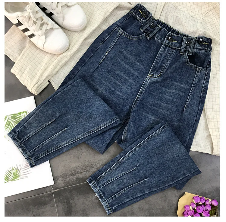 Spring boyfriend jeans for women casual women jeans streetwear plus size denim skinny mom jeans High waist pants black jeans