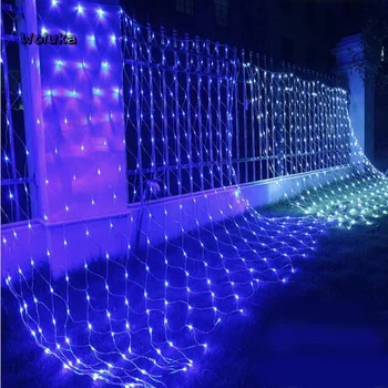 

2.2*2.8m color lighting net LED string lamps waterproof constantly bright flash Chrismas Day decorative hanging lamps CD50 W05