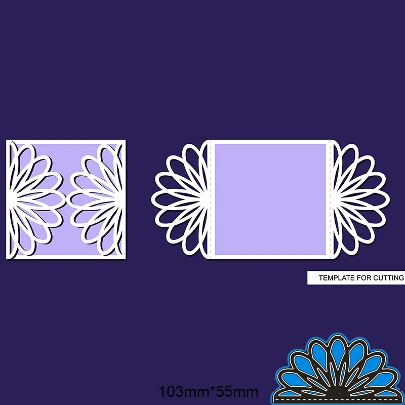 

Metal steel Cutting Dies New irregular flower frame DIY Scrapbooking Photo Album Embossing paper Cards 103*55mm