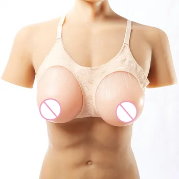 

Silicone Breast Forms Mastectomy Brassiere Boob Prosthesis Transvestite Enhancer Crossdress Sexy False Breasts with Strap Bra