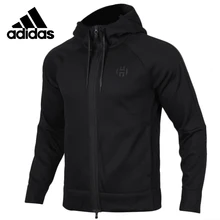 Черные мужские спортивные худи для бега с защитой от ветра, с капюшоном, с принтом Адидас Neo HRDN CML SHTER