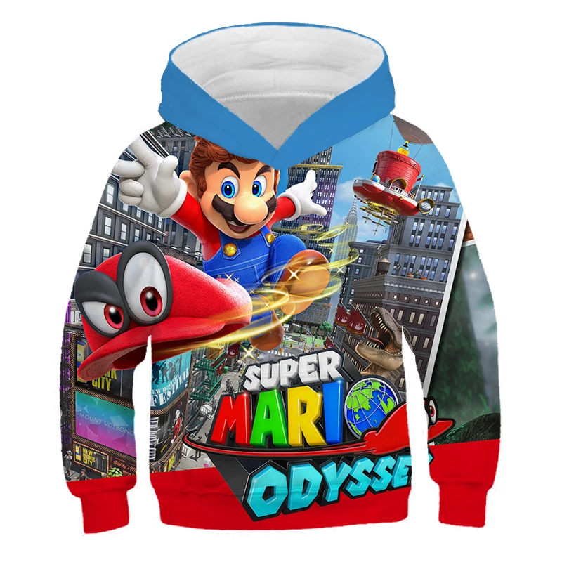Весенние модные толстовки с капюшоном Super Mario Bros Толстовка для костюмированной