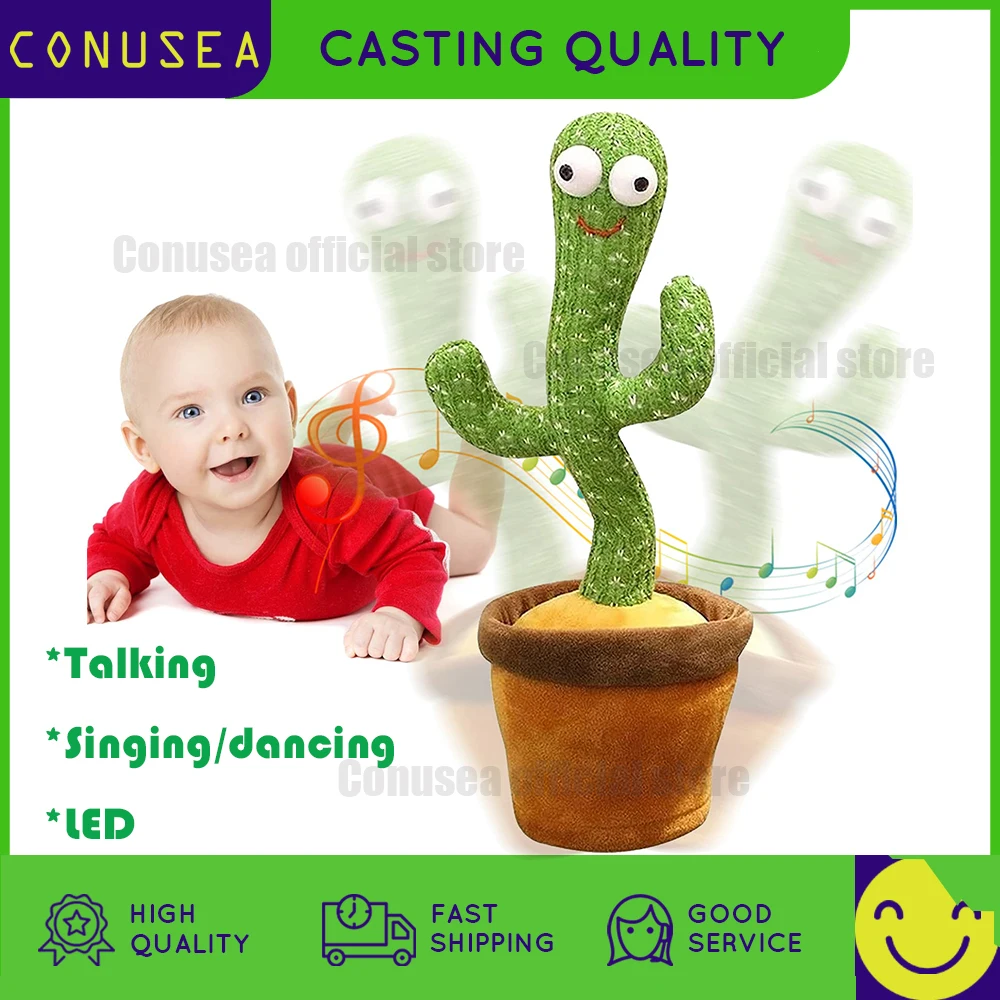Cactus Danzante Parlante E Cantante – Peluche Musicale Verde, Giocattolo Per Halloween E Natale