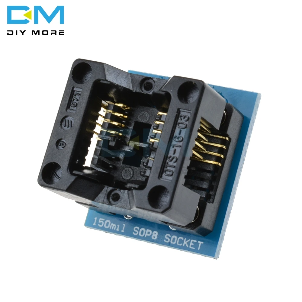 SOIC8 SOP8 для DIP8 адаптер программатора EZ на европейскую розетку Diy Kit Электронная Модуль платы блока программного управления 150mil