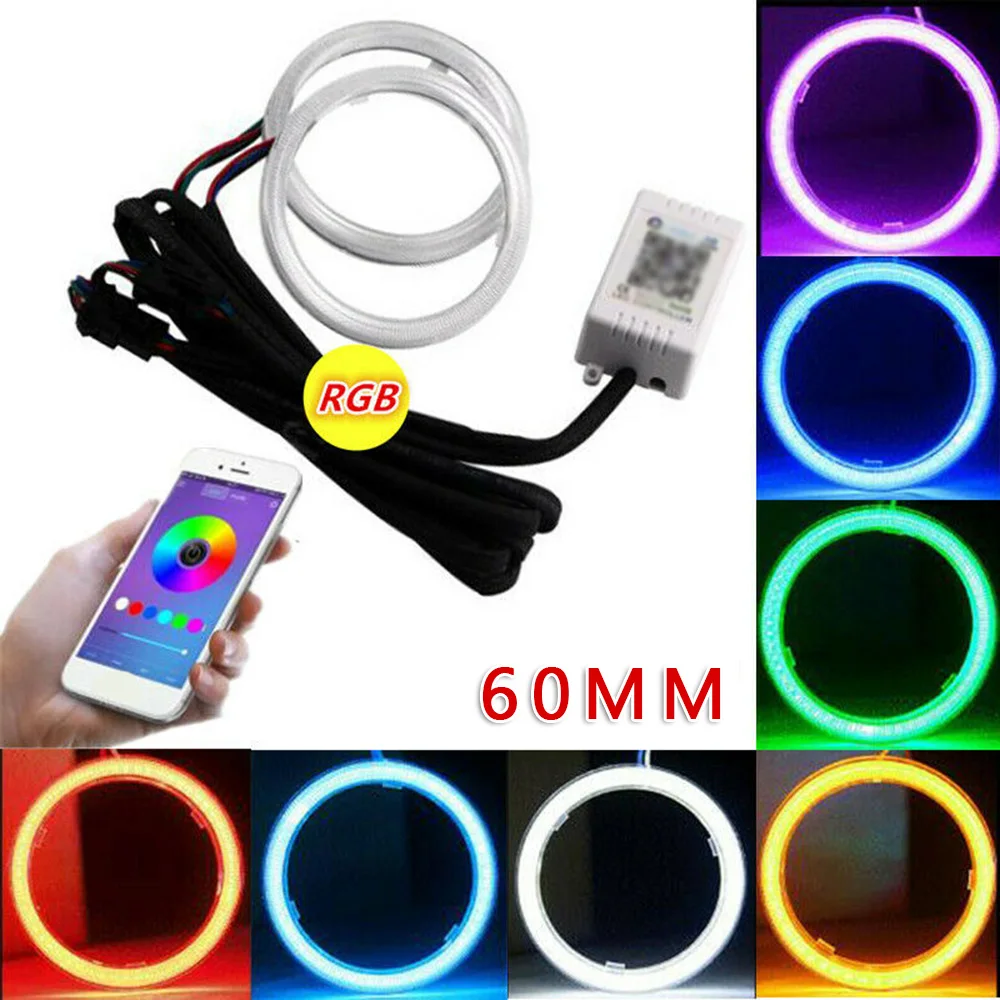 Новое поступление высокое качество 2шт RGB цветной COB автомобильный светильник для