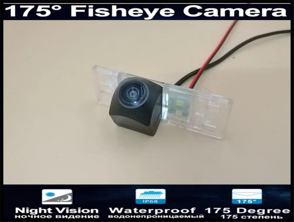 

175 Degree 1080P Fisheye Lens Reverse Car Rear view Camera for Peugeot 307 308 408 508 Nissan Sunny X-Trail Pathfinder Geely MK