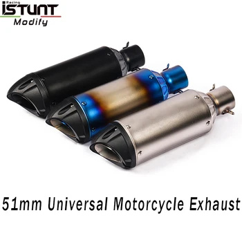 

For Honda CBR250 Ninjia 250 ATV PCX155 NVX155 R25 MSX Motorcross Motorcycle Escape Exhaust Pipe Modified Universal 51mm Muffler