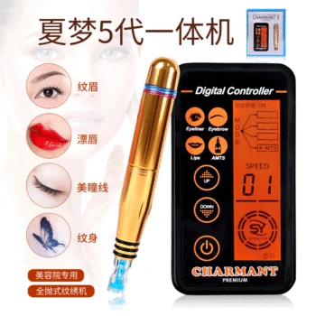 

Korean Semi-permanent Tattoo Machine Five Dynasties CHARMANT Embroidery Machine Set Tattoo Eyeliner Tattoo MTS One-piece Machine