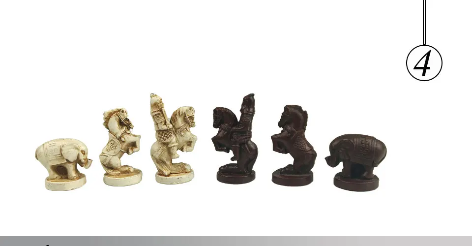 Easytoday Chinese Chess Games Synthetic Leather Chessboard Chinese Terracotta Warriors Resin Chess Pieces Table Games Birthday Gift (4)