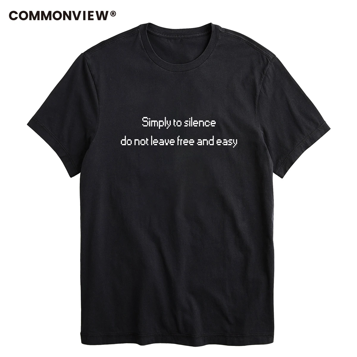 Мужская футболка с коротким рукавом COMMMONVIEW Повседневная Свободная из 100% хлопка