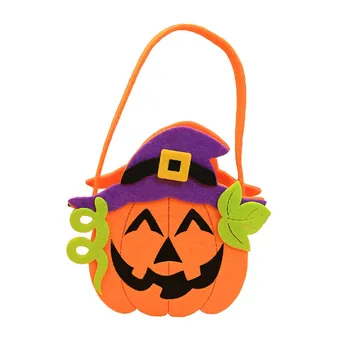 

Halloween Candy Bags Unisex Kids Funny Candy Pocket Pumpkin Handbag Open Children's Gift Party сумочка для девочки