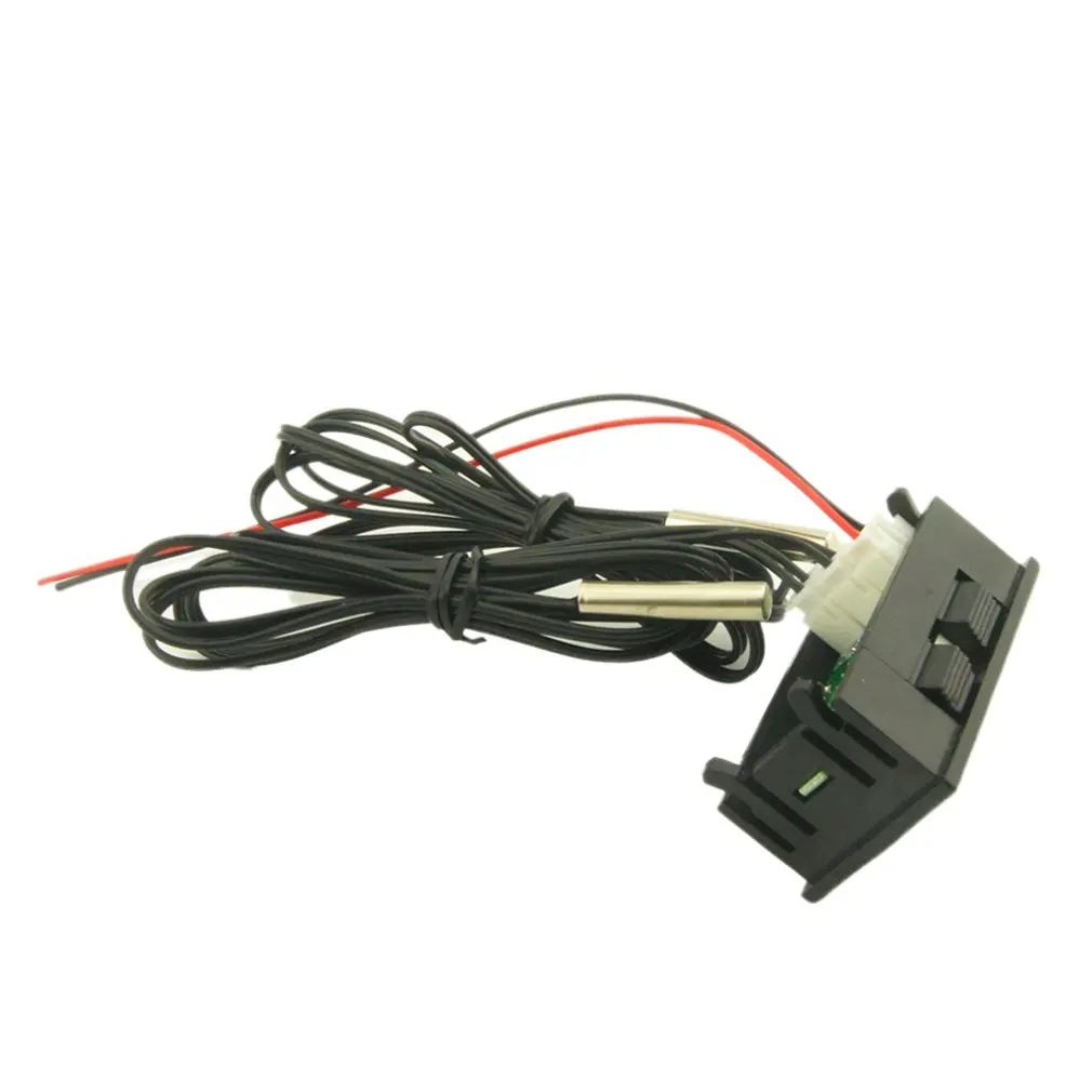 Professional DC4-28V High Precision Dual Display Digital Car Thermometer With NTC Waterproof Metal Probe