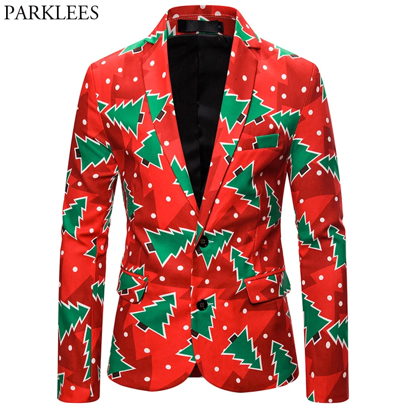 Mens 3D Christmas Red Vests Men Christmas Tree Waistcoat New Year Party Dance Gilet Men Vest Casual Slim Fit Male Chaleco Hombre