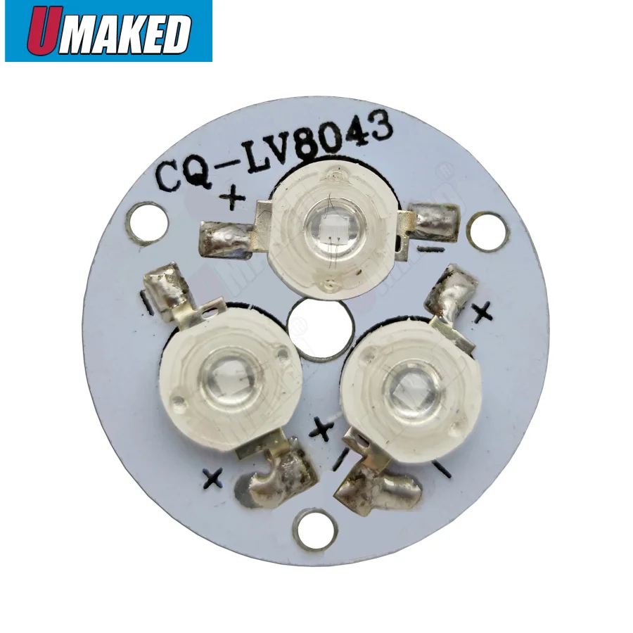 3W 28mm 395nm High Power LED beads COB Diode LED chips purple/UV for led bulb lights DIY free shiping