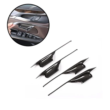 

4Pcs Door Handle Bowl Cover Trims Decoration Accessories Set for BMW X5 F15 X6 F16 2014-2018 Car Styling Carbon Fiber