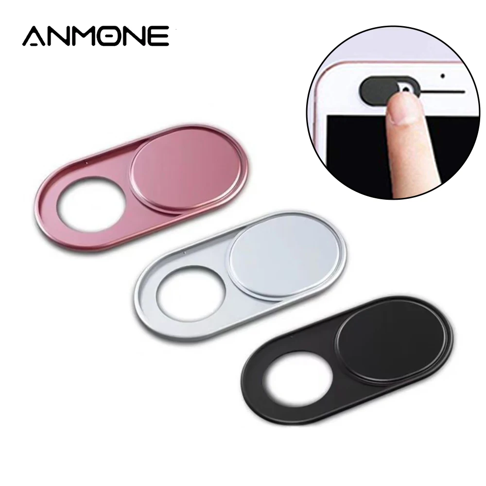 

ANMONE Laptop Camera lens Webcam Cover Fisheye Slider Ultra Thin Metal Web Camera Sticker Shutter for Phone Notebook Tablet