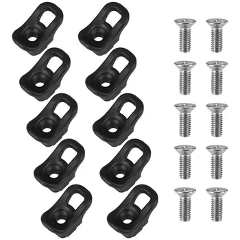 

10Pcs Kayak Eyelets Tie Down Loop Deck Rigging Fitting Bungee Cord Kit Rigging Outfitting Pad Eye