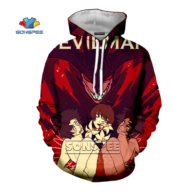 SONSPEE DEVILMAN crybaby/Осенняя модная толстовка для мальчиков и девочек-подростков толстовка с 3D принтом для отдыха, топ с длинными рукавами, пуловер для детей, C155 - Цвет: 22