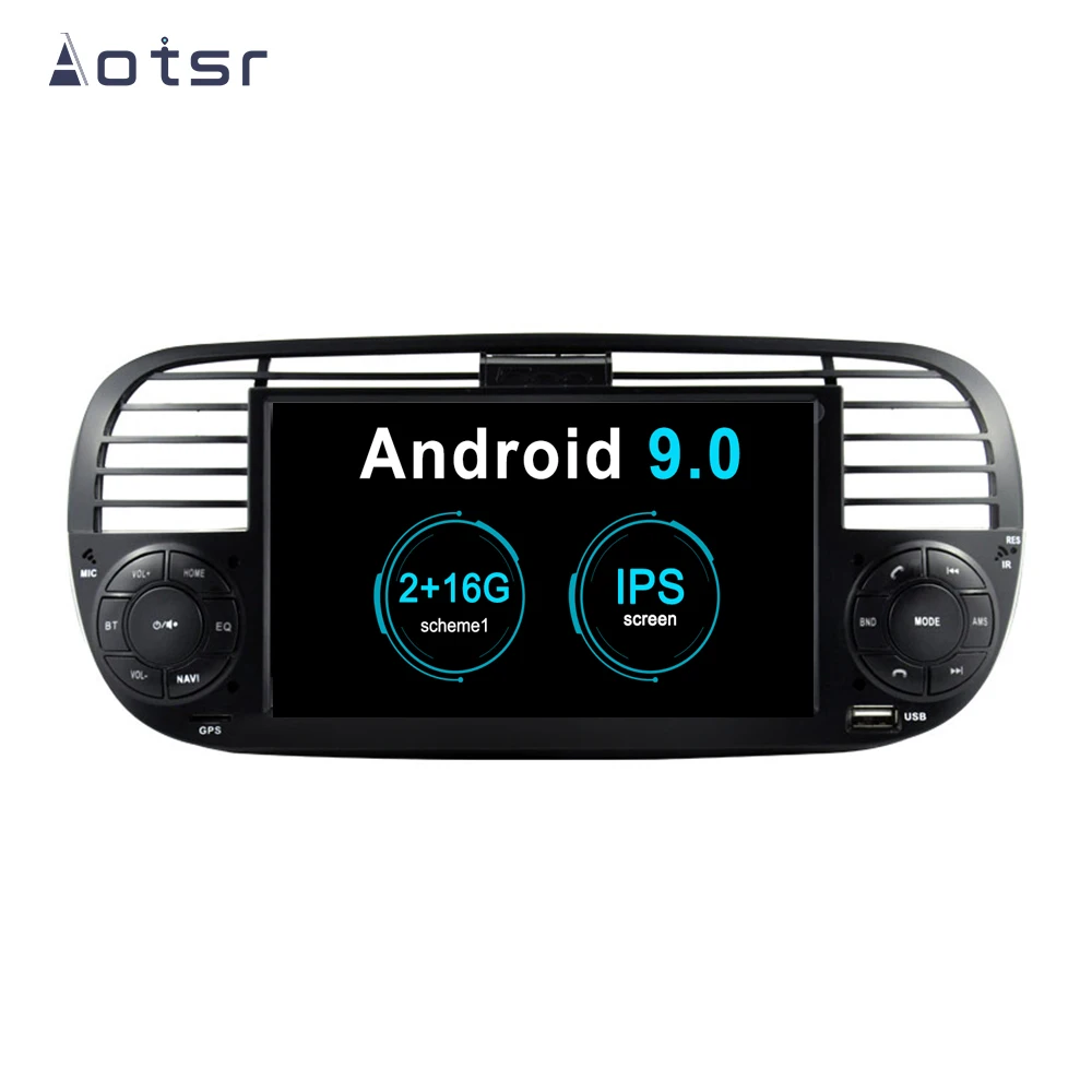 

Aotsr 6.2" Android 9.0 Car GPS navigation DVD Player For Fiat 500 2007-2014 multimedia radio recorder navigation stereo