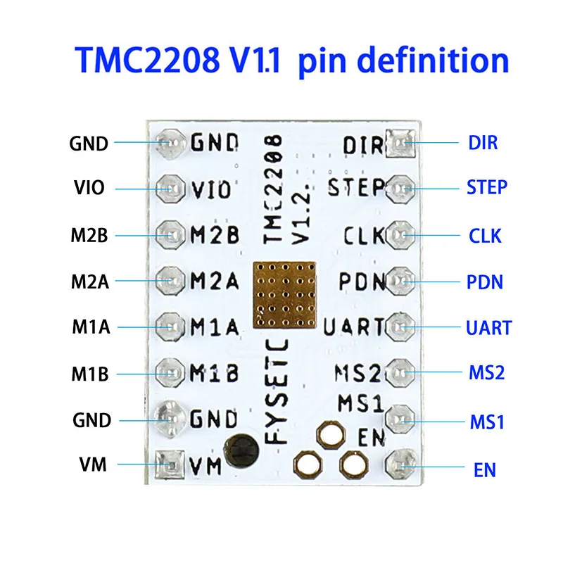 5 шт. TMC2208 V1.1 Stepstick шаговый двигатель драйвер модуль теплоотвод для 3d принтера части
