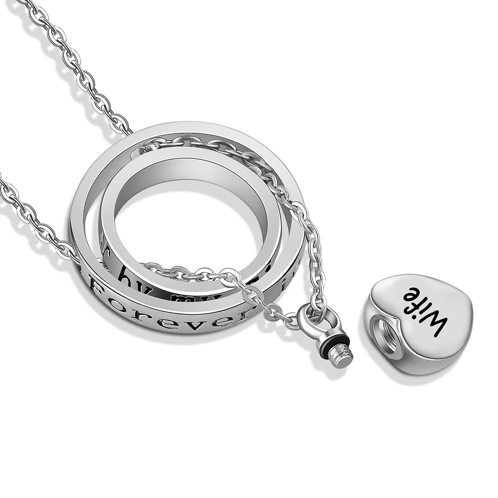 Stainless Steel Cremation Locket Memorial Necklace Keepsake Urn Pendant cremation urn