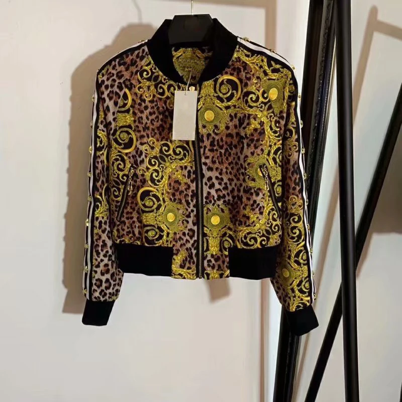 Новинка 8,26 года; модная куртка с леопардовым принтом и украшением в виде звезд+ юбка трапециевидной формы с леопардовым принтом; комплект из 2 предметов