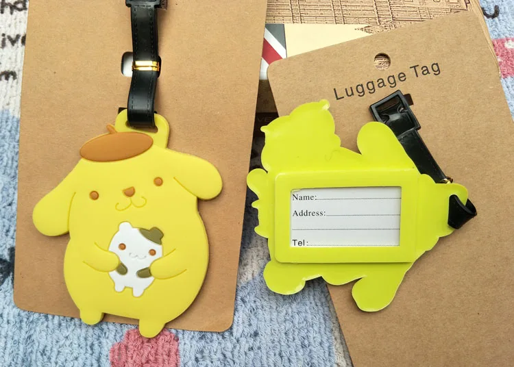 1 шт. помпон Purin аниме туристический бренд багажная бирка на чемодан ID адрес портативный держатель тегов багажные ярлыки Новинка