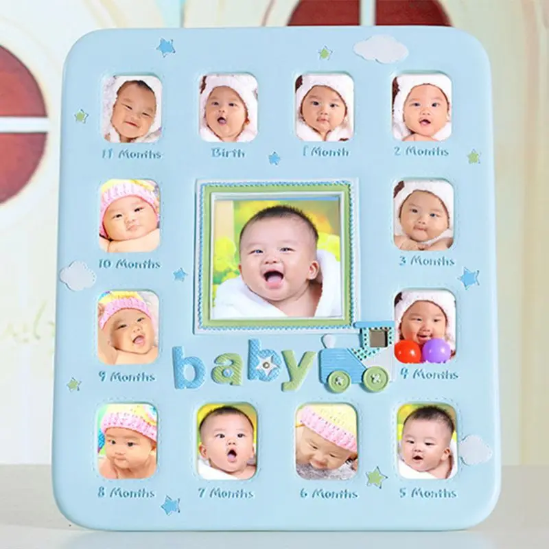  Baby 1 To 12 Month Year Photo Frame Picture Home Decor Newborn Kids Birthday Gift Decorations