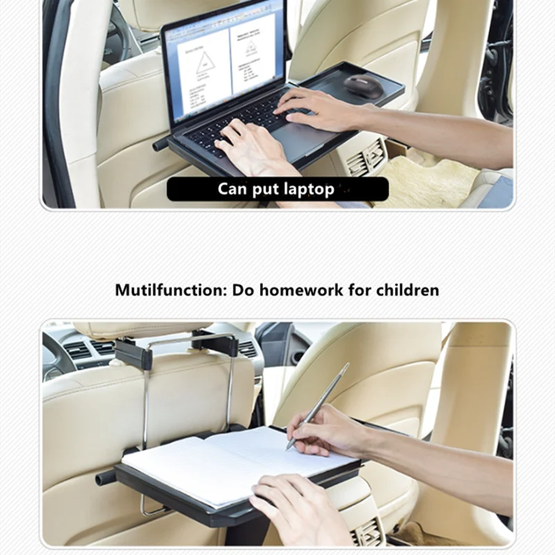 Plateau De Volant Voiture Pliable – Bureau Nomade Pour Ordinateur Portable Ou Repas | Support Réglable Et Stable, Poids Max 8 Kg