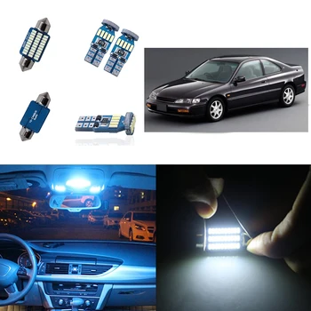 

10pcs White Ice Blue LED Lamp Canbus Car Bulb Interior Map Dome Trunk Door Plate Light Package Kit For Honda Accord 1993-1997