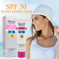 12pcs/lot Kojic Acid Face Body Sunscreen Whitening Concealer Lsolation Sunblock Moisturizing Protetor Solar Facial Skin Care