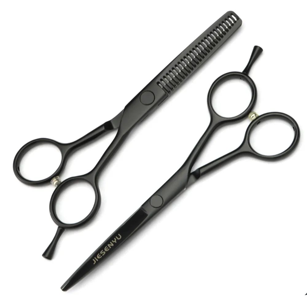 5 set Японские 440c4 дюйма/5 дюймов/5,5 дюйма черные Парикмахерские ножницы парикмахерские ножницы Профессиональные Парикмахерские ножницы - Цвет: 5 set