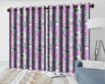 

3d Curtain 3d Modern Floral Curtain Window Retro Minimalist Flowers Interior Decoration Practical Blackout 3d Curtains