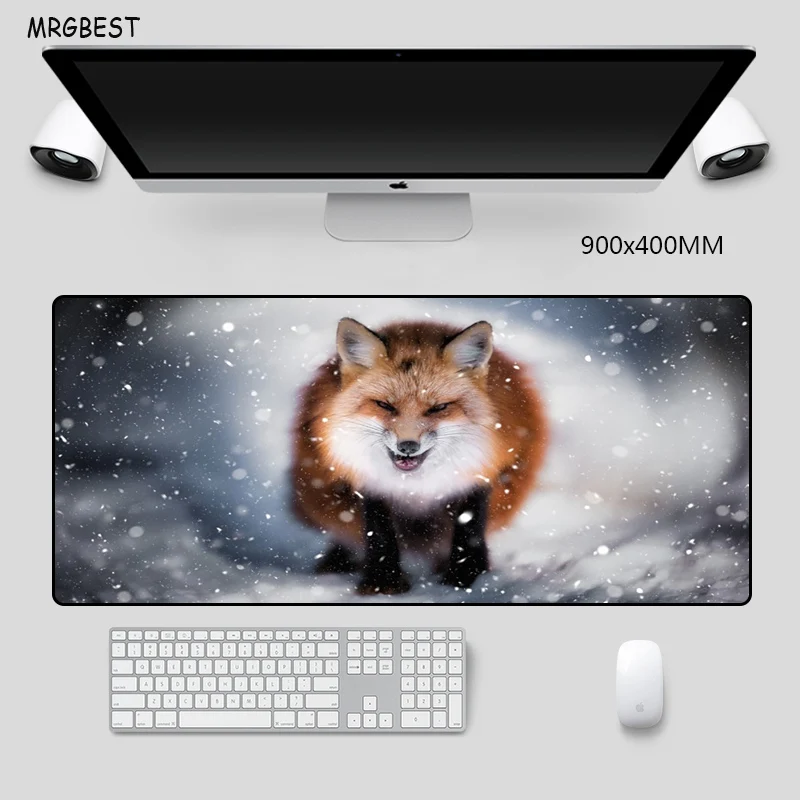 

MRGBEST Mouse-pad Gaming Extended Large Noni-slip Softy Rubber with Fox Pattern Laptop Notebook Desk Pads Computer Accessories