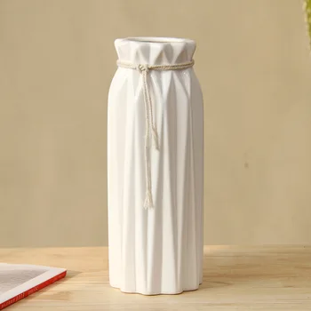

Small Department of Hemp Rope Ceramic Vase Fresh Living Area Home Decoration Flower Decorations Ornaments Manufacturer Direct