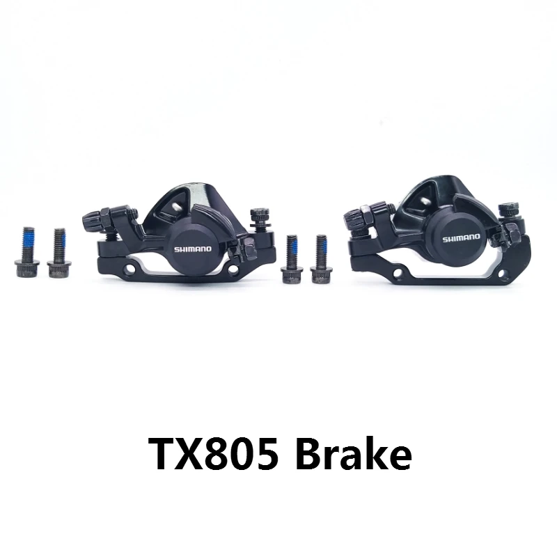 BR-TX805 механические дисковые тормозные суппорты для Tourney XT с резиновыми накладками M375 суппорт w/n HS1 RT20 RT26 ротор - Цвет: TX805 Brake