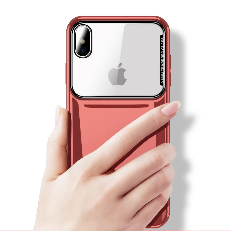 Закаленное стекло чехол для iPhone 7 8 6 6s Plus высококачественная прозрачная Мягкая силиконовая стеклянная крышка для iPhone X XR XS Max чехлы