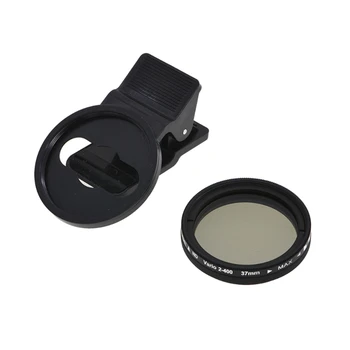 

Adjustable 37mm Neutral Density Clipon ND2 ND400 Phone Camera Filter Lens for iPhone Huawei Samsung Android IOS Mobile