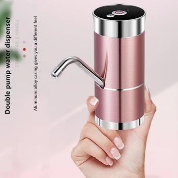 

Water Dispenser Pump Dual Motor Electric USB Charge Touch Screen 0.8L Fixed Water Quantity for 5L 10L 15L Drink Bottles