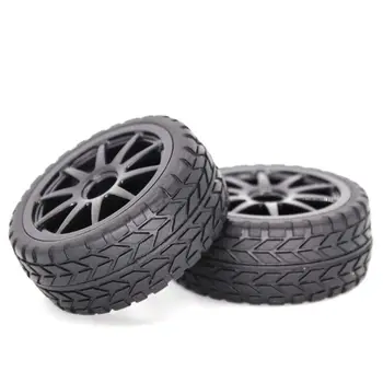

2Pcs/Lot 1/10 RC Buggy Rubber Wheels Rim and Tires 1:10 Off-Road RC Car Tyre AXYA