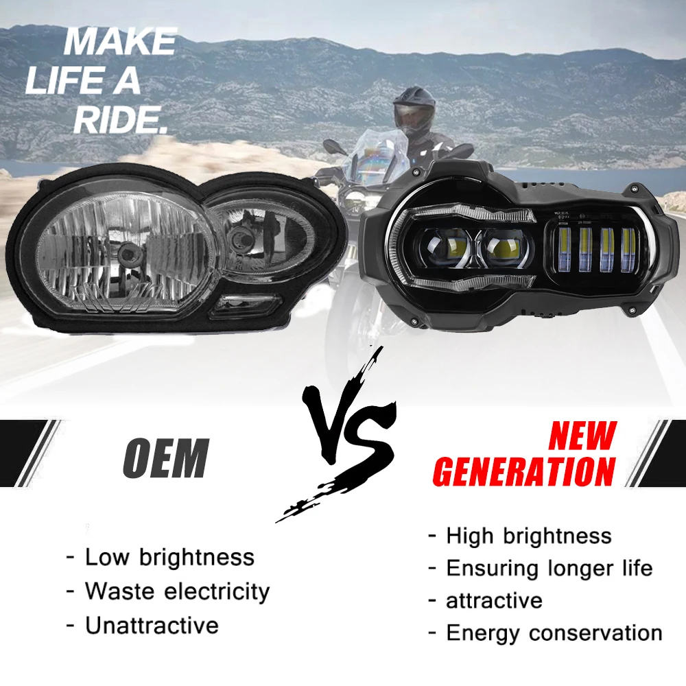 E9 Mark фары для BMW R1200GS Приключения 2004 2012 мотоцикл светодиодный GS 1200 фар в сборе| |