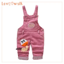 Осенние детские штаны комбинезоны для малышей Детские комбинезоны для мальчиков вельветовый комбинезон для девочек комбинезоны с героями мультфильмов, штаны для Детский костюм для подвижных игр