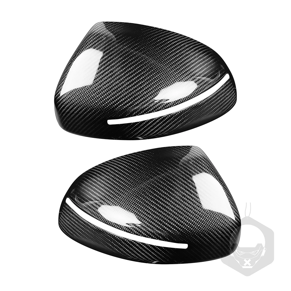 LHD RHD Car Real Dry Carbon Fiber Rearview Mirror Cover Cap Shell Sticker Trim Decal For Audi TT 2007-14 TTS 2008-13 R8 2007-12