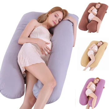 

Modern Soft Women Pregnant Pillow Big Size Comfort U Pillow Full Body Maternity Pregnancy Support U Shape Cotton Bed Pillow