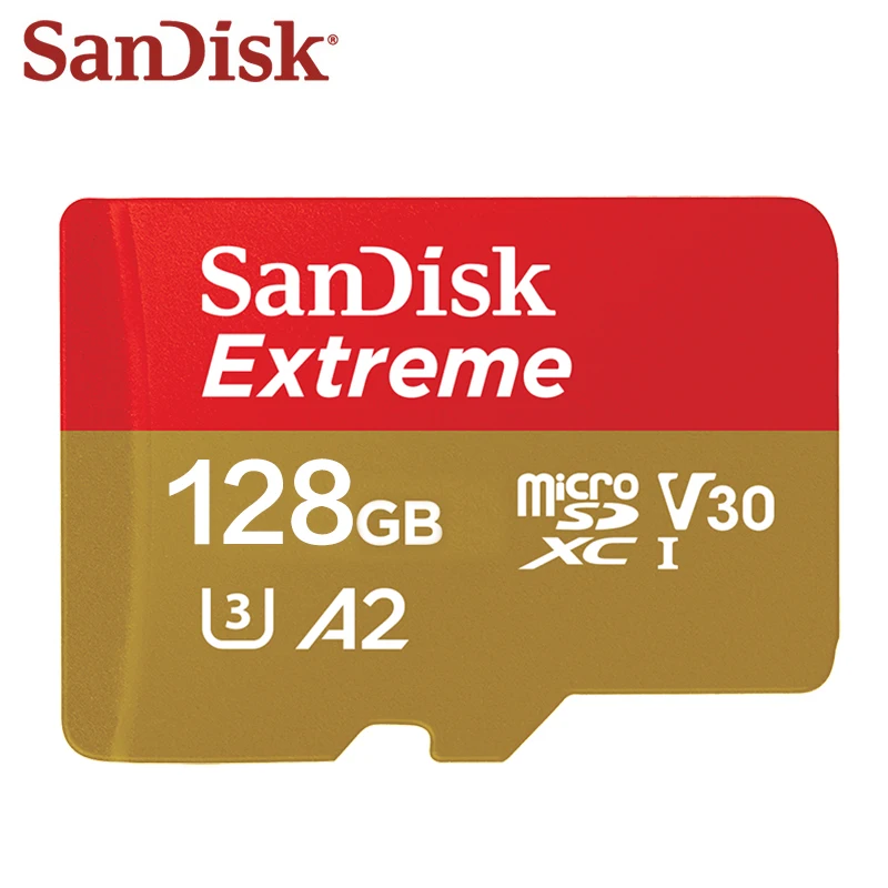 Оригинальная карта памяти sandisk, экстремальная Micro SD карта A2 A1 V30 U3, флеш-карта, 64 ГБ, 32 ГБ, TF карта, 128 ГБ, память Microsd